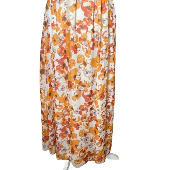 Coldwater Creek Women’s Floral Print Maxi Dress Size 8 V-neck Sleeveless - Picture 6 of 8